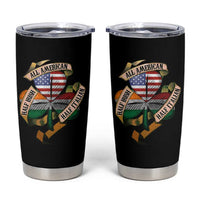 Half Irish Half Italian All American Tumbler Cup Vintage Flag Shamrock Heritage