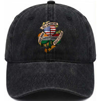 Half Irish Half Italian All American Washed Cotton Baseball Cap Vintage Flag Shamrock Heritage