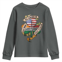 Half Irish Half Italian All American Youth Sweatshirt Vintage Flag Shamrock Heritage