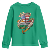 Half Irish Half Italian All American Youth Sweatshirt Vintage Flag Shamrock Heritage