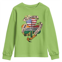 Half Irish Half Italian All American Youth Sweatshirt Vintage Flag Shamrock Heritage