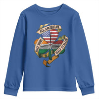 Half Irish Half Italian All American Youth Sweatshirt Vintage Flag Shamrock Heritage