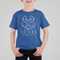 Ostara Pagan Eostre Easter Day T Shirt For Kid Balance Rebirth Renewal Bunny