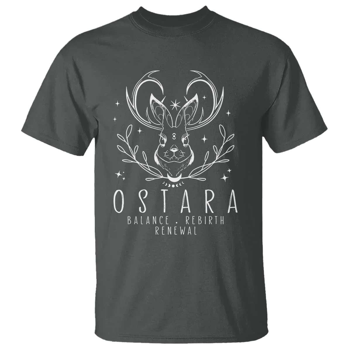 Ostara Pagan Eostre Easter Day T Shirt Balance Rebirth Renewal Bunny
