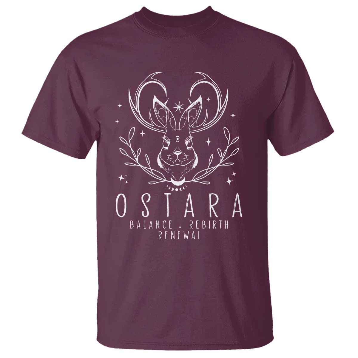Ostara Pagan Eostre Easter Day T Shirt Balance Rebirth Renewal Bunny