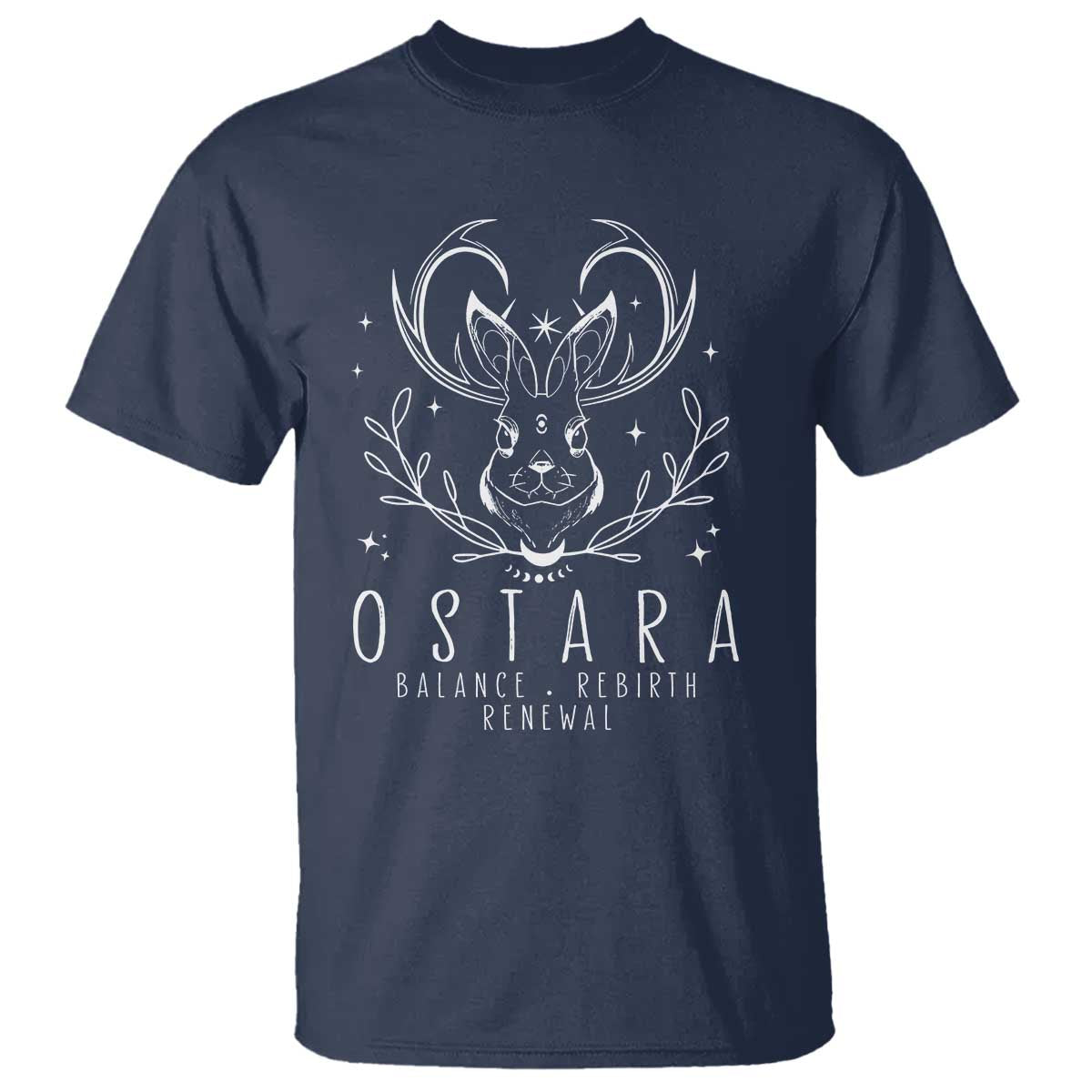 Ostara Pagan Eostre Easter Day T Shirt Balance Rebirth Renewal Bunny