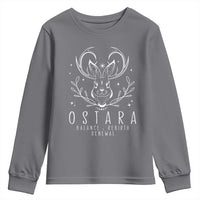 Ostara Pagan Eostre Easter Day Youth Sweatshirt Balance Rebirth Renewal Bunny