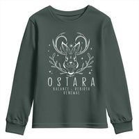 Ostara Pagan Eostre Easter Day Youth Sweatshirt Balance Rebirth Renewal Bunny