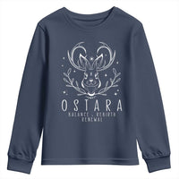 Ostara Pagan Eostre Easter Day Youth Sweatshirt Balance Rebirth Renewal Bunny