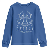 Ostara Pagan Eostre Easter Day Youth Sweatshirt Balance Rebirth Renewal Bunny