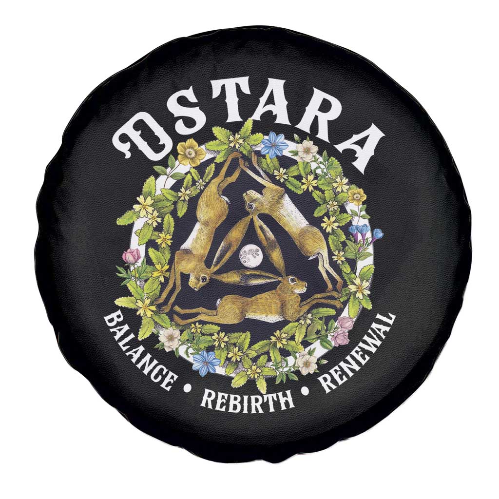 Ostara Balance Rebirth Renewal Spare Tire Cover Ostara Pagan Eostre Easter Day Three Hares
