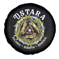 Ostara Balance Rebirth Renewal Spare Tire Cover Ostara Pagan Eostre Easter Day Three Hares