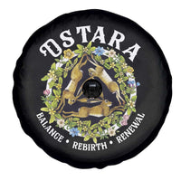Ostara Balance Rebirth Renewal Spare Tire Cover Ostara Pagan Eostre Easter Day Three Hares