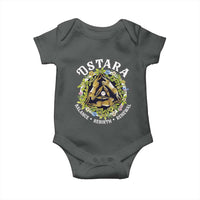 Ostara Balance Rebirth Renewal Baby Onesie Ostara Pagan Eostre Easter Day Three Hares