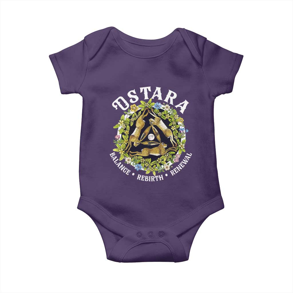 Ostara Balance Rebirth Renewal Baby Onesie Ostara Pagan Eostre Easter Day Three Hares