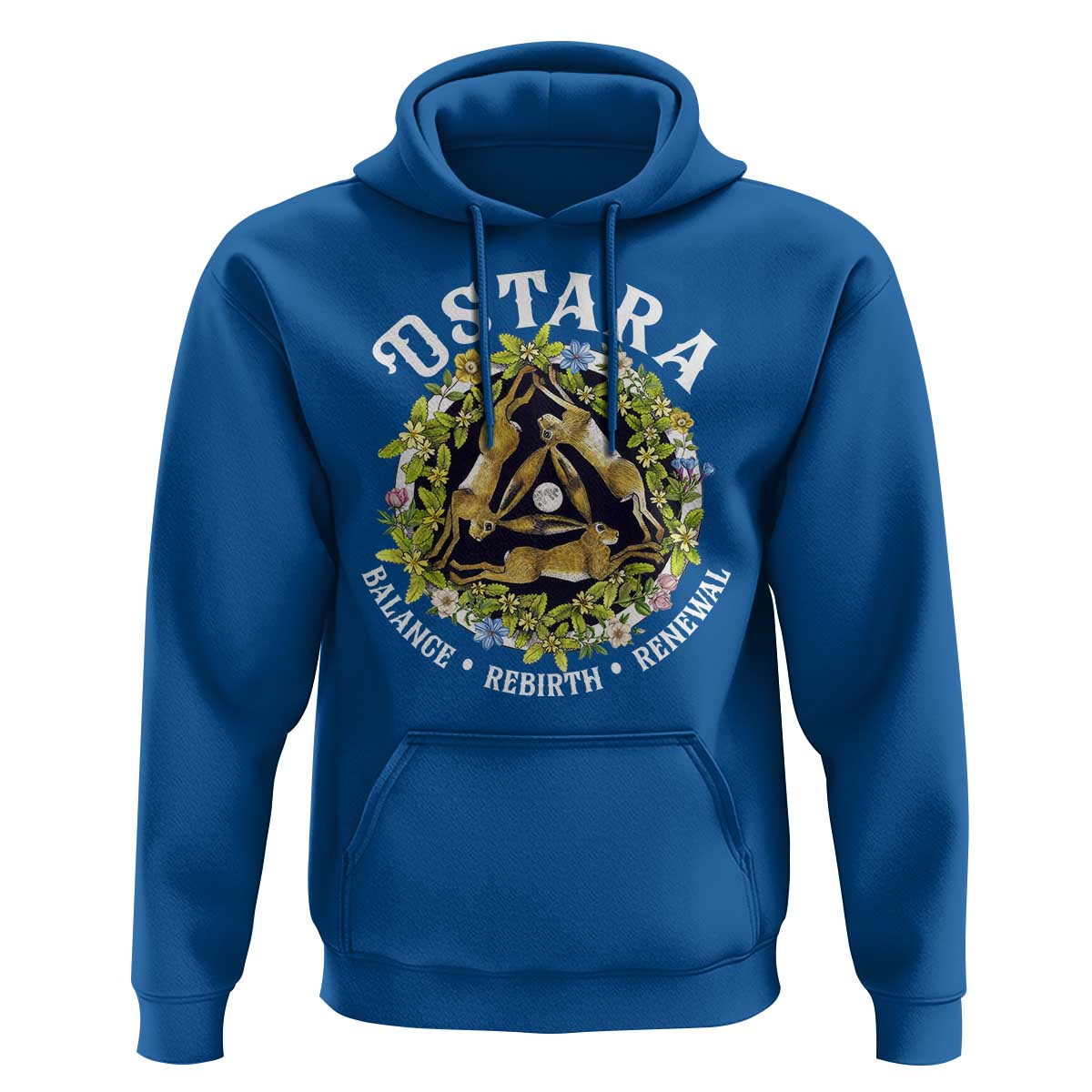 Ostara Balance Rebirth Renewal Hoodie Ostara Pagan Eostre Easter Day Three Hares