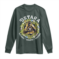 Ostara Balance Rebirth Renewal Long Sleeve Shirt Ostara Pagan Eostre Easter Day Three Hares