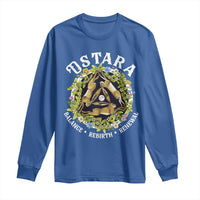 Ostara Balance Rebirth Renewal Long Sleeve Shirt Ostara Pagan Eostre Easter Day Three Hares