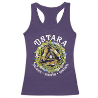 Ostara Balance Rebirth Renewal Racerback Tank Top Ostara Pagan Eostre Easter Day Three Hares