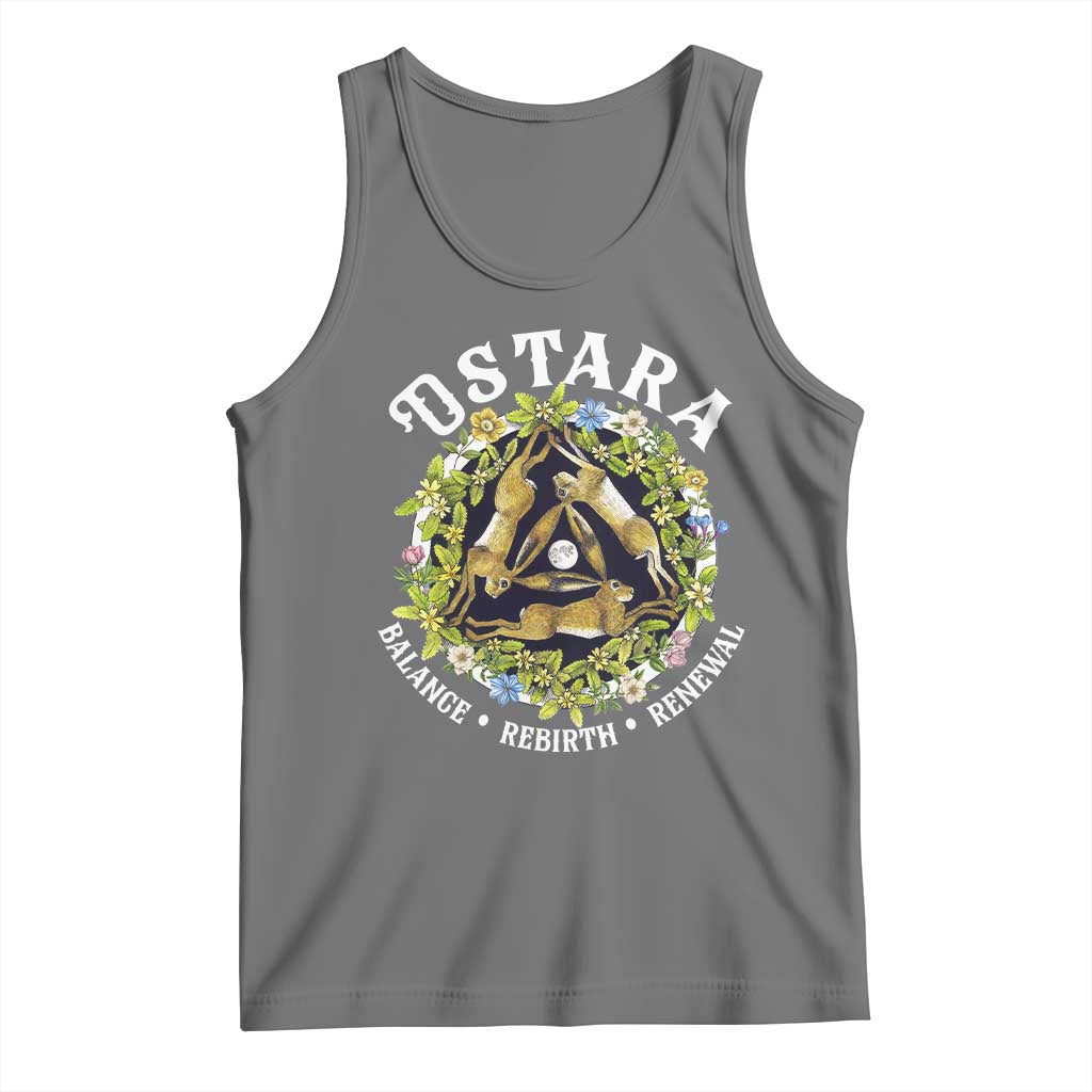 Ostara Balance Rebirth Renewal Tank Top Ostara Pagan Eostre Easter Day Three Hares
