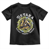 Ostara Balance Rebirth Renewal Toddler T Shirt Ostara Pagan Eostre Easter Day Three Hares