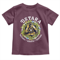 Ostara Balance Rebirth Renewal Toddler T Shirt Ostara Pagan Eostre Easter Day Three Hares