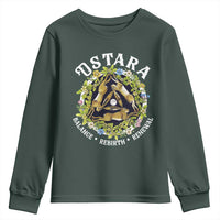 Ostara Balance Rebirth Renewal Youth Sweatshirt Ostara Pagan Eostre Easter Day Three Hares