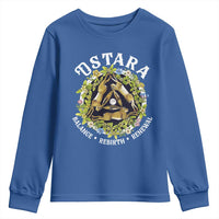 Ostara Balance Rebirth Renewal Youth Sweatshirt Ostara Pagan Eostre Easter Day Three Hares
