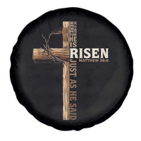 He Is Not Here For He Is Risen Just As He Said Spare Tire Cover Christian Easter Day Religious Bible Verse Cross