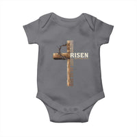 He Is Not Here For He Is Risen Just As He Said Baby Onesie Christian Easter Day Religious Bible Verse Cross
