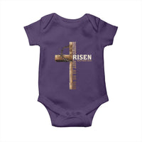 He Is Not Here For He Is Risen Just As He Said Baby Onesie Christian Easter Day Religious Bible Verse Cross