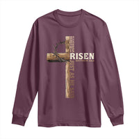 He Is Not Here For He Is Risen Just As He Said Long Sleeve Shirt Christian Easter Day Religious Bible Verse Cross