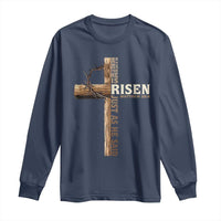 He Is Not Here For He Is Risen Just As He Said Long Sleeve Shirt Christian Easter Day Religious Bible Verse Cross