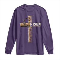 He Is Not Here For He Is Risen Just As He Said Long Sleeve Shirt Christian Easter Day Religious Bible Verse Cross