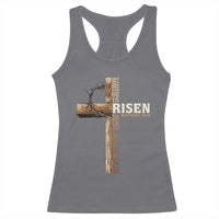 He Is Not Here For He Is Risen Just As He Said Racerback Tank Top Christian Easter Day Religious Bible Verse Cross
