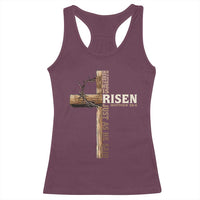 He Is Not Here For He Is Risen Just As He Said Racerback Tank Top Christian Easter Day Religious Bible Verse Cross