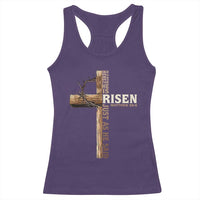 He Is Not Here For He Is Risen Just As He Said Racerback Tank Top Christian Easter Day Religious Bible Verse Cross