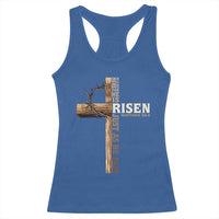 He Is Not Here For He Is Risen Just As He Said Racerback Tank Top Christian Easter Day Religious Bible Verse Cross