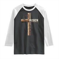 He Is Not Here For He Is Risen Just As He Said Raglan Shirt Christian Easter Day Religious Bible Verse Cross