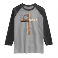 He Is Not Here For He Is Risen Just As He Said Raglan Shirt Christian Easter Day Religious Bible Verse Cross