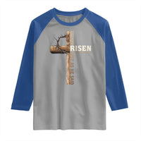 He Is Not Here For He Is Risen Just As He Said Raglan Shirt Christian Easter Day Religious Bible Verse Cross