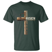 He Is Not Here For He Is Risen Just As He Said T Shirt Christian Easter Day Religious Bible Verse Cross