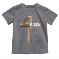 He Is Not Here For He Is Risen Just As He Said Toddler T Shirt Christian Easter Day Religious Bible Verse Cross
