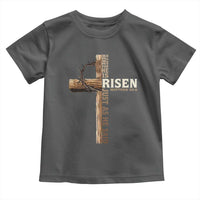 He Is Not Here For He Is Risen Just As He Said Toddler T Shirt Christian Easter Day Religious Bible Verse Cross