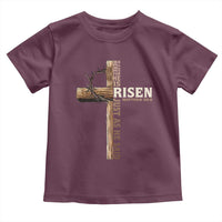 He Is Not Here For He Is Risen Just As He Said Toddler T Shirt Christian Easter Day Religious Bible Verse Cross