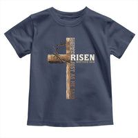 He Is Not Here For He Is Risen Just As He Said Toddler T Shirt Christian Easter Day Religious Bible Verse Cross