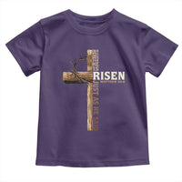 He Is Not Here For He Is Risen Just As He Said Toddler T Shirt Christian Easter Day Religious Bible Verse Cross