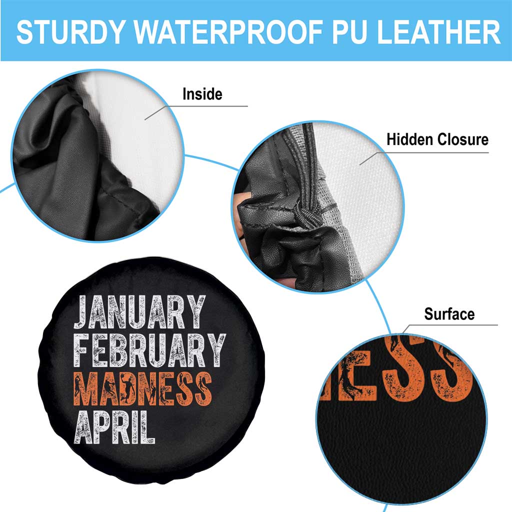 Funny Basketball Spare Tire Cover January February Madness April Month