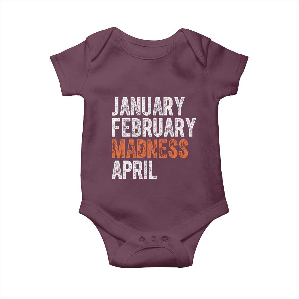 Funny Basketball Baby Onesie January February Madness April Month