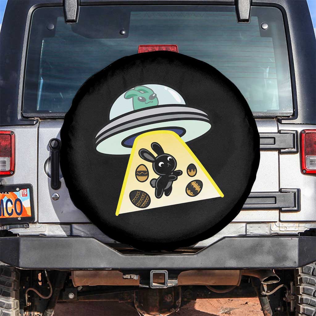Funny Easter Day UFO Alien Bunny Spare Tire Cover